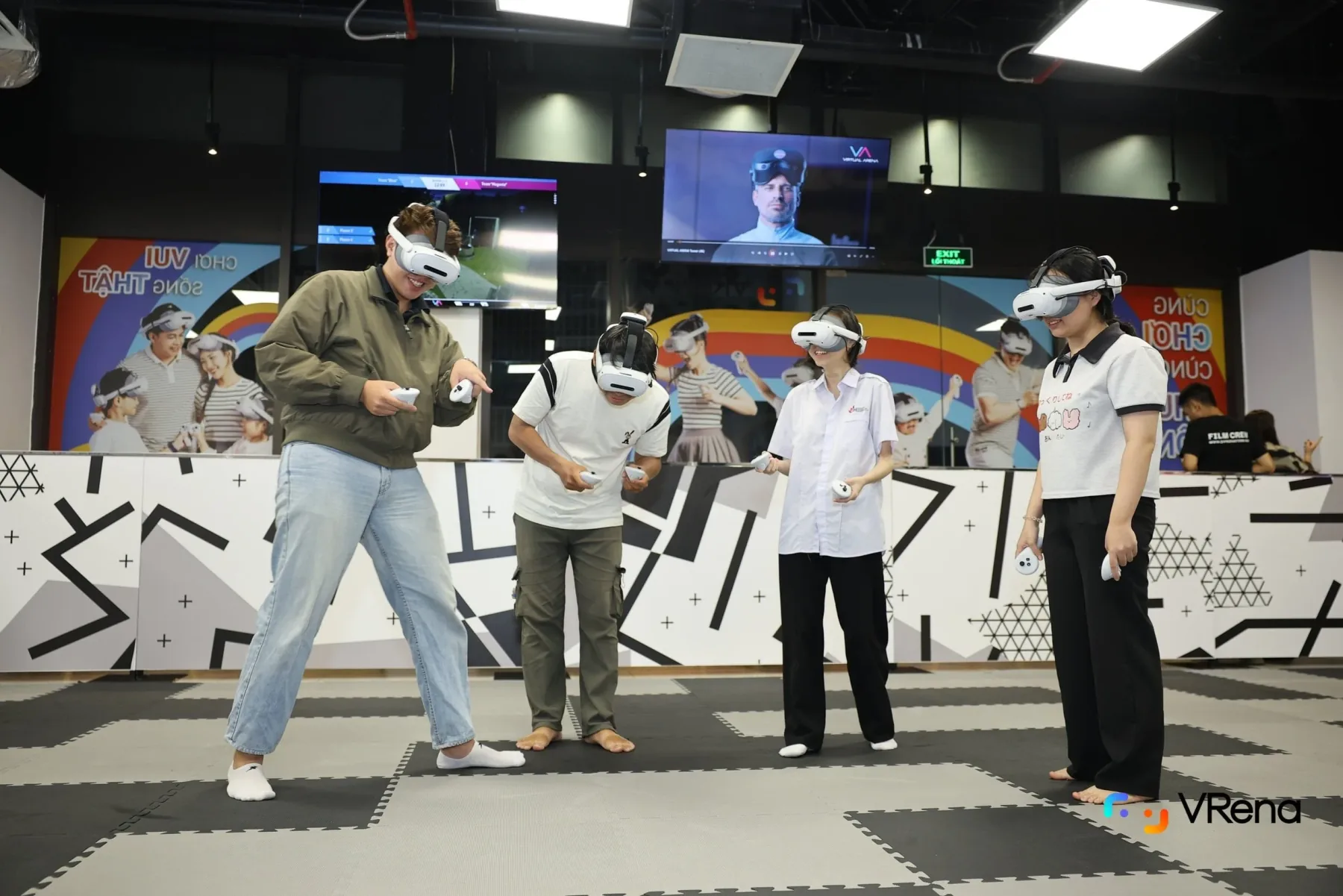 A team member playing at VRena